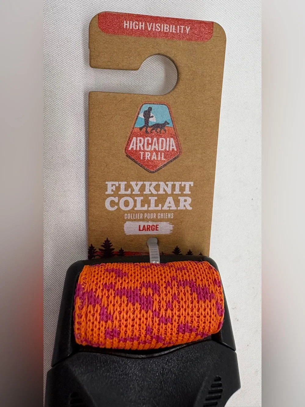 Arcadia Trail Dog Leash Waterproof Purple 4’, Orange Collar L,  Cooling Bandana+
